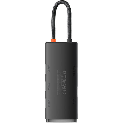 USB-C Hub Baseus Lite, 3 x USB-A 3.0 - USB-C - HDMI, Čierny WKQX040001
