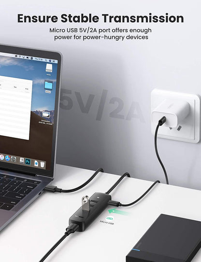 USB hub UGREEN CM416, 4 x USB-A 3.0, 1m, čierny