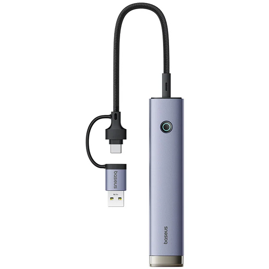 Hub USB / USB-C Baseus UltraJoy, 4 x USB-A 3.2 - 1 x USB-C, Sivý B0005280B811-15