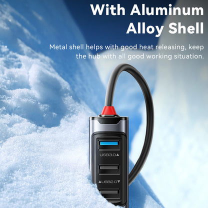 USB / USB-C hub Yesido HB21, 5v1, Sivý