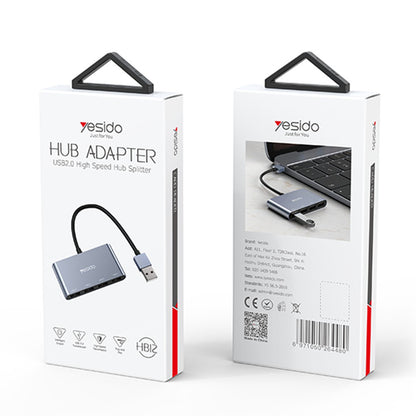 Yesido HB12 USB Hub, 4in1, Grey