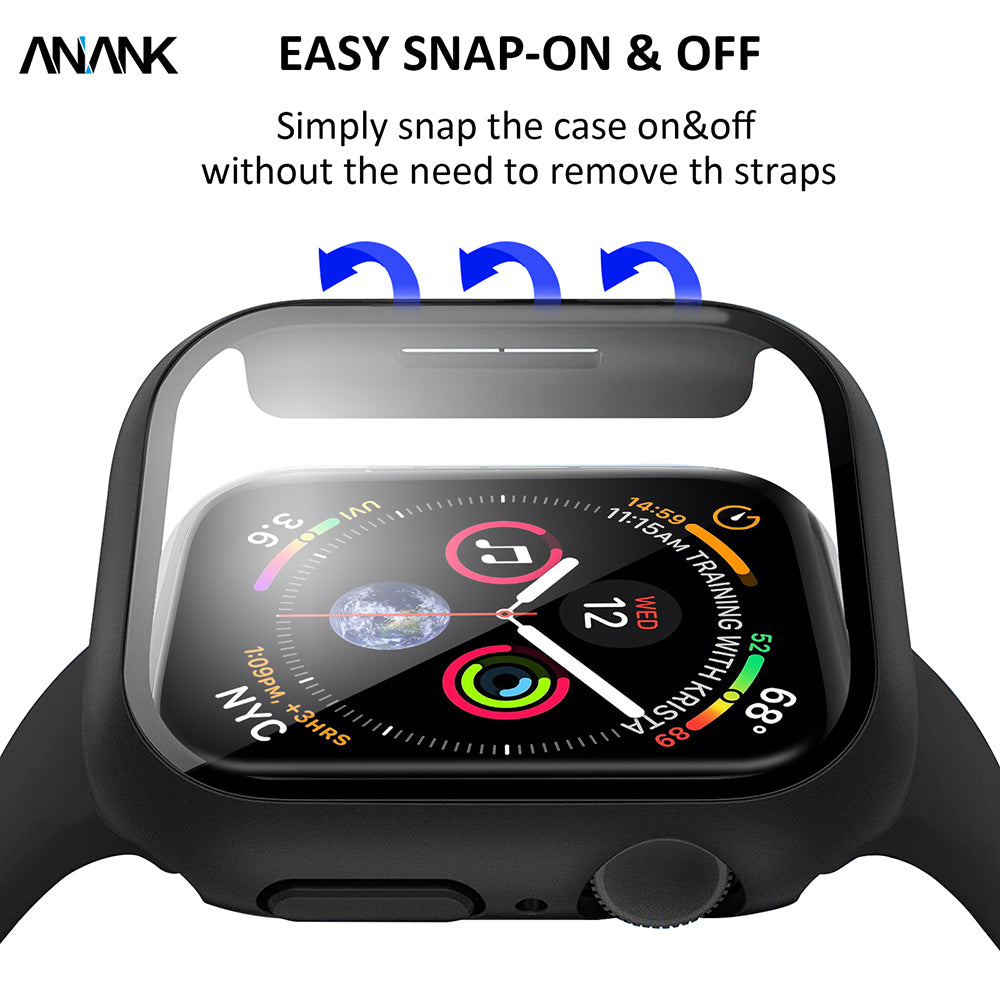 Obal Anank Screen Guard pre Apple Watch Series 7 41mm, čierny