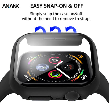 Obal Anank Screen Guard pre Apple Watch Series 7 41mm, čierny
