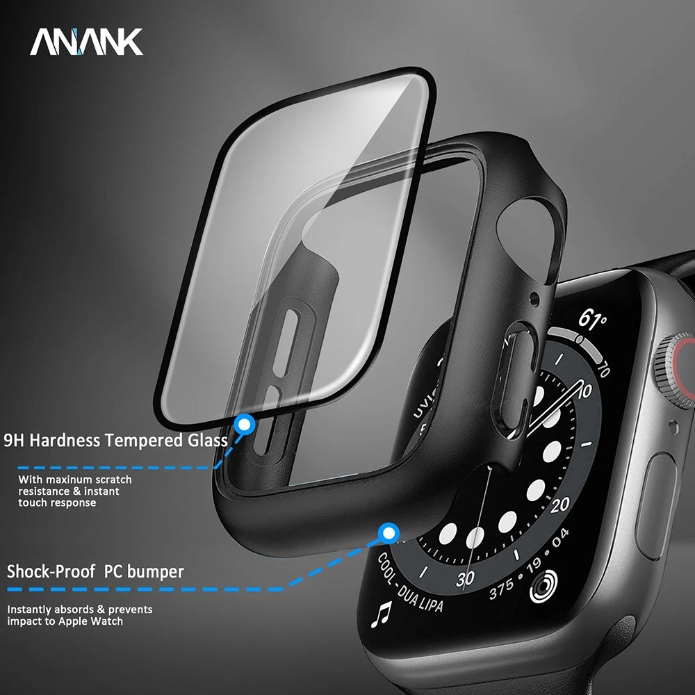 Obal Anank Screen Guard pre Apple Watch Series 7 45mm, čierny