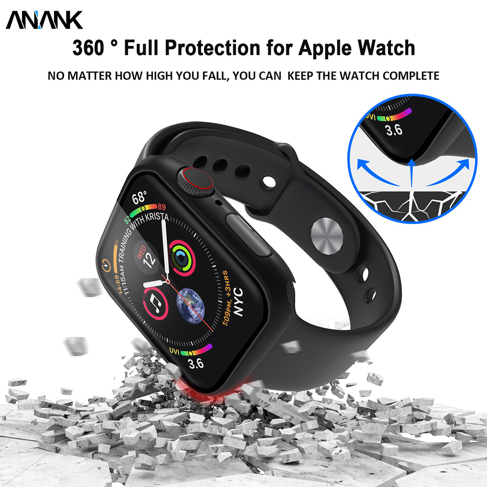 Obal Anank Screen Guard pre Apple Watch Series 7 45mm, čierny