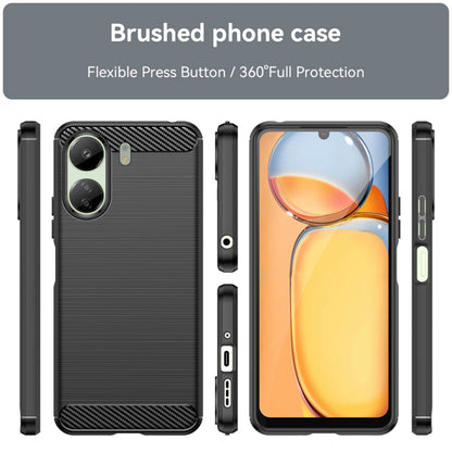 Puzdro s ochranou kamery pre Xiaomi Poco C65 / Redmi 13C, Techsuit, Carbon, Čierne