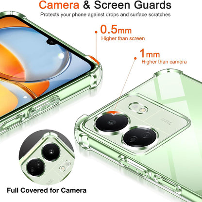 Ochranný kryt na kameru pre Xiaomi Poco C65 / Redmi 13C, Techsuit, nárazuvzdorný priehľadný, transparentný