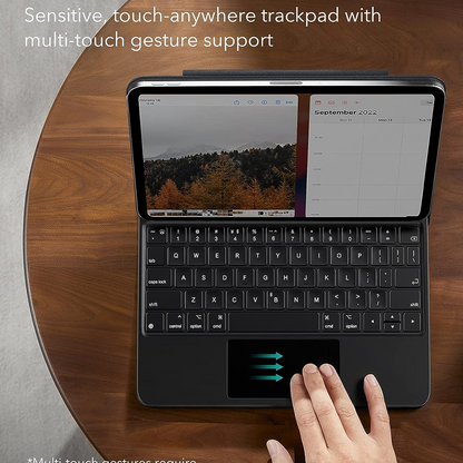 Kryt s klávesnicou pre Apple iPad (2025) / (2022), ESR, Rebound, čierny, znovu zabalený