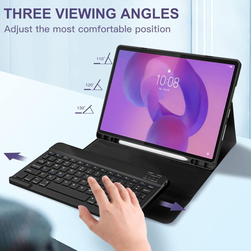 Puzdro s klávesnicou pre Lenovo Idea Tab Pro, Tech-Protect, SC PEN, čierne