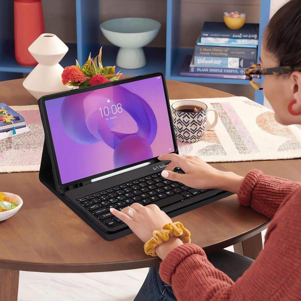 Puzdro s klávesnicou pre Lenovo Idea Tab Pro, Tech-Protect, SC PEN, čierne