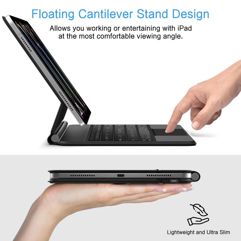 Puzdro s klávesnicou pre Apple iPad Pro 13 (2025) / (2024), Tech-Protect, SmartCase Magnetic, Čierne