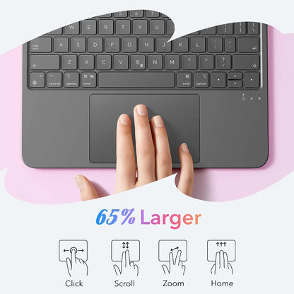Puzdro s klávesnicou pre Apple iPad (2025) / (2022), ESR, Flex, Sivé