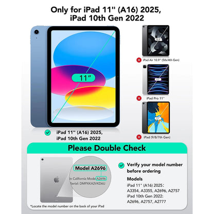 Puzdro s klávesnicou pre Apple iPad (2025) / (2022), ESR, Flex, Sivé