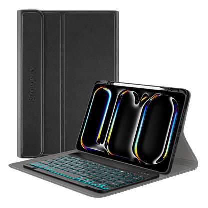 Obal s klávesnicou pre Apple iPad Pro 11 (2024), Techsuit, CozyTab, čierny