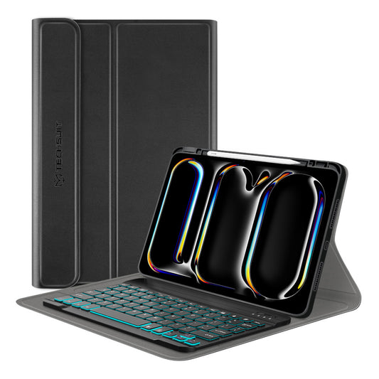 Obal s klávesnicou pre Apple iPad Pro 11 (2024), Techsuit, CozyTab, čierny