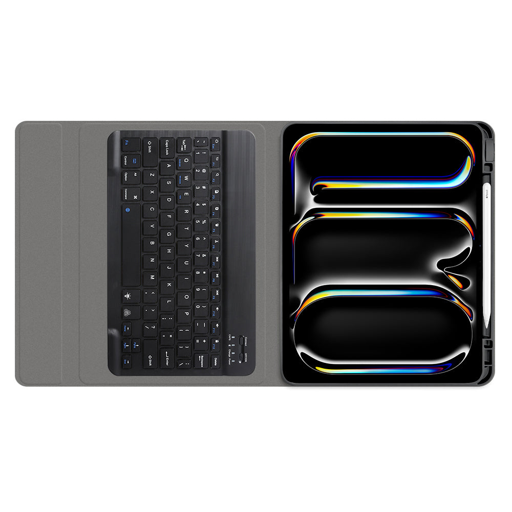 Obal s klávesnicou pre Apple iPad Pro 11 (2024), Techsuit, CozyTab, čierny