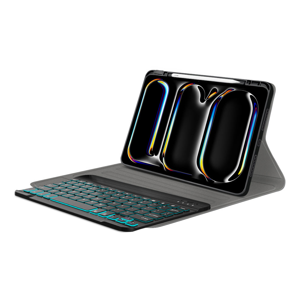 Obal s klávesnicou pre Apple iPad Pro 11 (2024), Techsuit, CozyTab, čierny