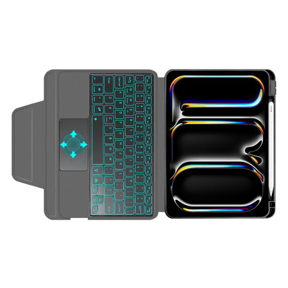 Obal s klávesnicou pre Apple iPad Pro 11 (2024), Techsuit, KeyTab Pro, čierny