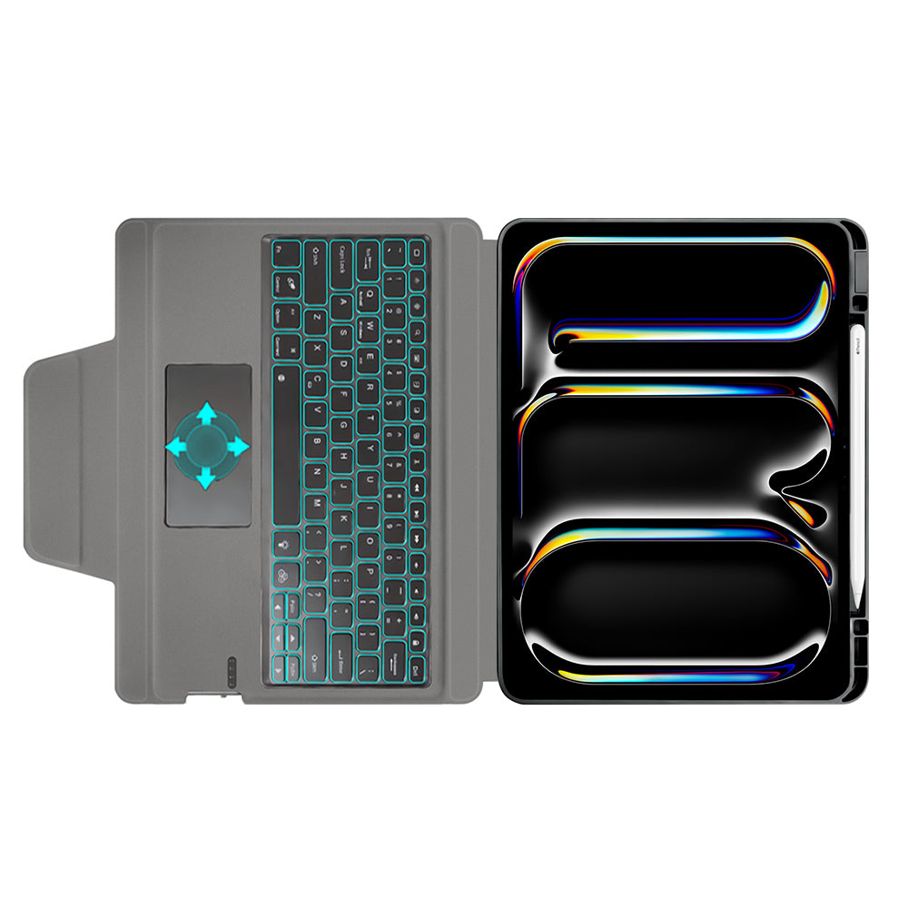 Obal s klávesnicou pre Apple iPad Pro 13 (2024), Techsuit, KeyTab Pro, čierny