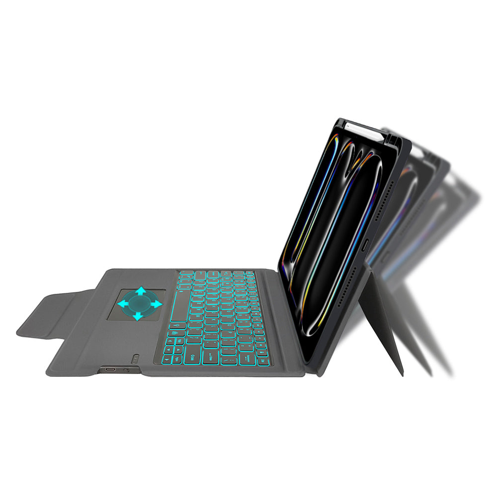 Obal s klávesnicou pre Apple iPad Pro 13 (2024), Techsuit, KeyTab Pro, čierny