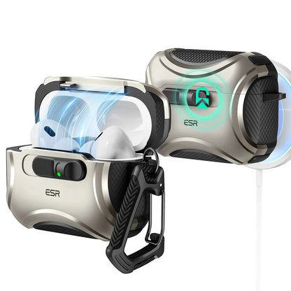 Puzdro ESR Cyber FlickLock pre Apple AirPods Pro 3, Sivé