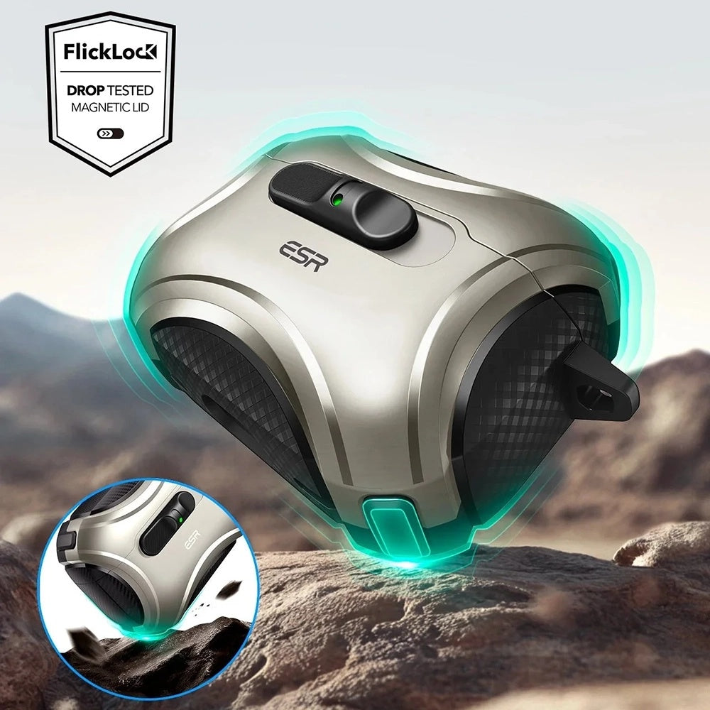 Puzdro ESR Cyber FlickLock pre Apple AirPods Pro 3, Sivé