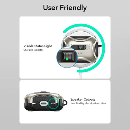 Puzdro ESR Cyber FlickLock pre Apple AirPods Pro 3, Sivé