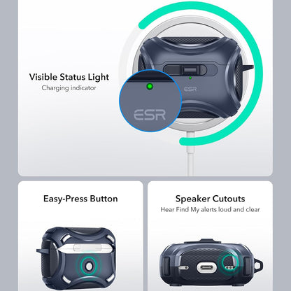 Puzdro ESR Cyber pre Apple AirPods Pro Series, Modré