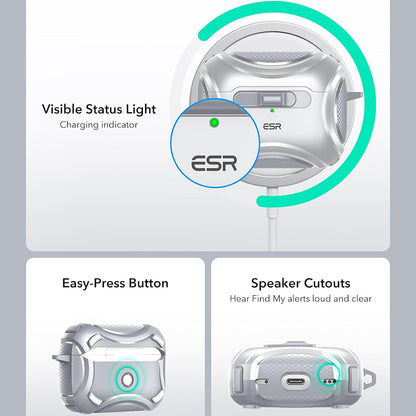 Puzdro ESR Cyber pre Apple AirPods Pro Series, sivé
