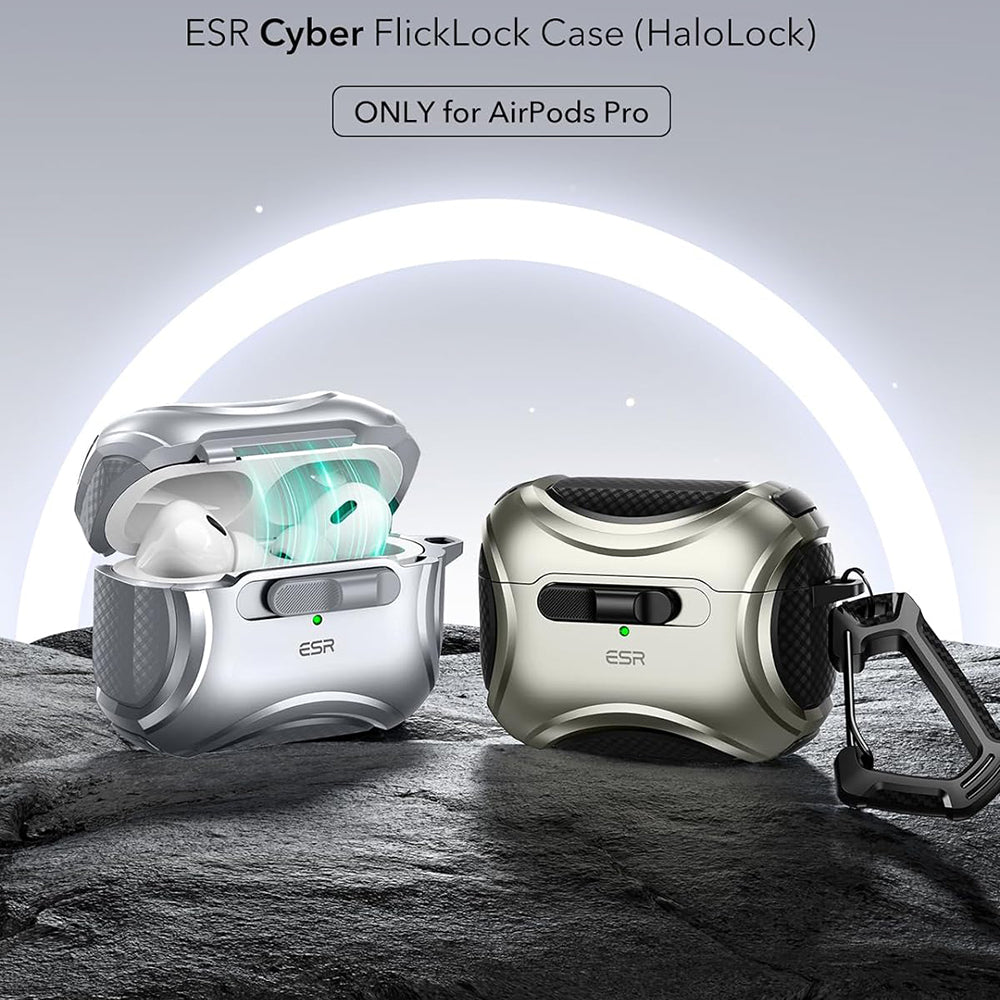 Puzdro ESR Cyber pre Apple AirPods Pro Series, sivé