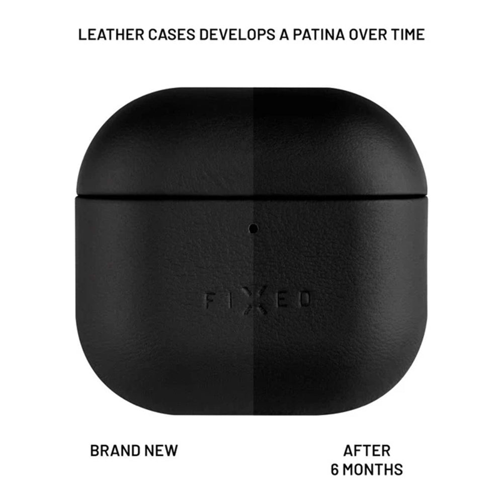 Fixed PodsLeather Case for Apple AirPods 4, Black