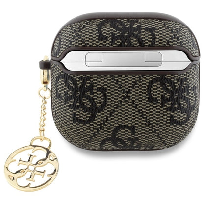 Puzdro Guess 4G Charm pre Apple AirPods 4, Hnedé