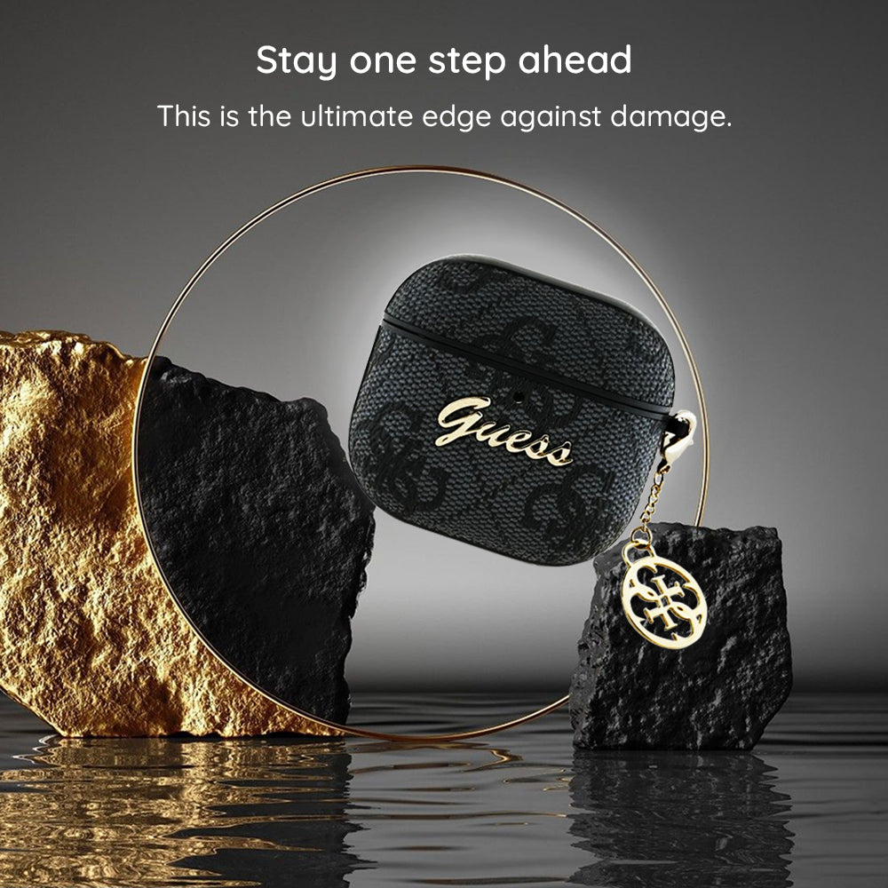 Puzdro Guess 4G Charm pre Apple AirPods 4, Hnedé