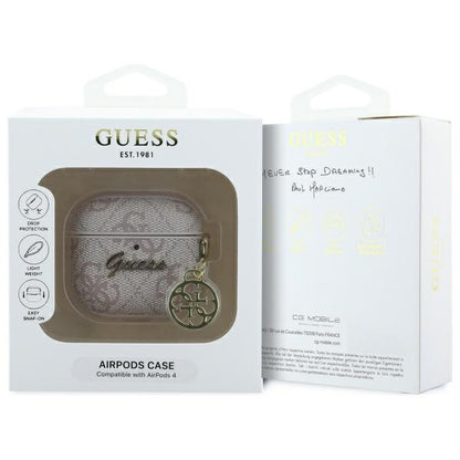 Guess 4G Charm Case for Apple AirPods 4, Pink