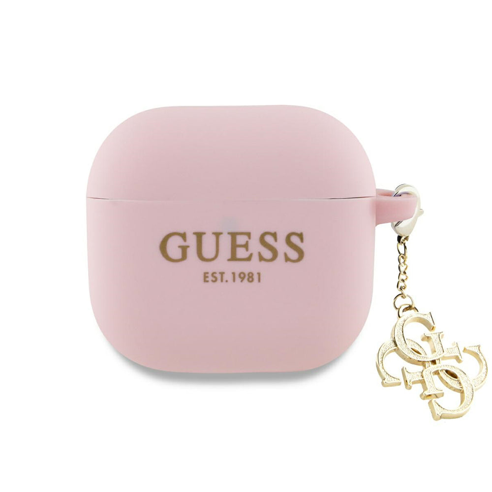 Puzdro Guess W/4G Charm pre Apple AirPods 4, Ružové