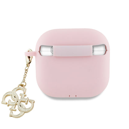 Puzdro Guess W/4G Charm pre Apple AirPods 4, Ružové