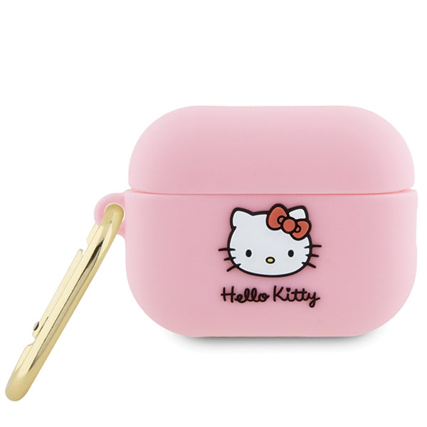 Puzdro Hello Kitty 3D Kitty Head pre Apple AirPods Pro 2, Ružové