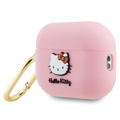 Puzdro Hello Kitty 3D Kitty Head pre Apple AirPods Pro 2, Ružové