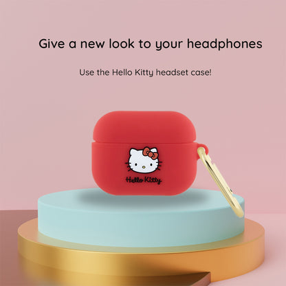 Puzdro Hello Kitty 3D Kitty Head pre Apple AirPods Pro 2, Ružové