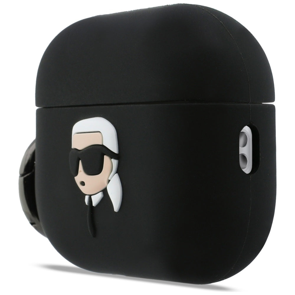 Puzdro Karl Lagerfeld 3D Karl's Head pre Apple Airpods Pro 3, Čierne