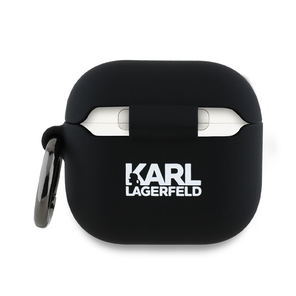 Puzdro Karl Lagerfeld 3D Karl & Choupette's Heads pre Apple AirPods 4, Čierne