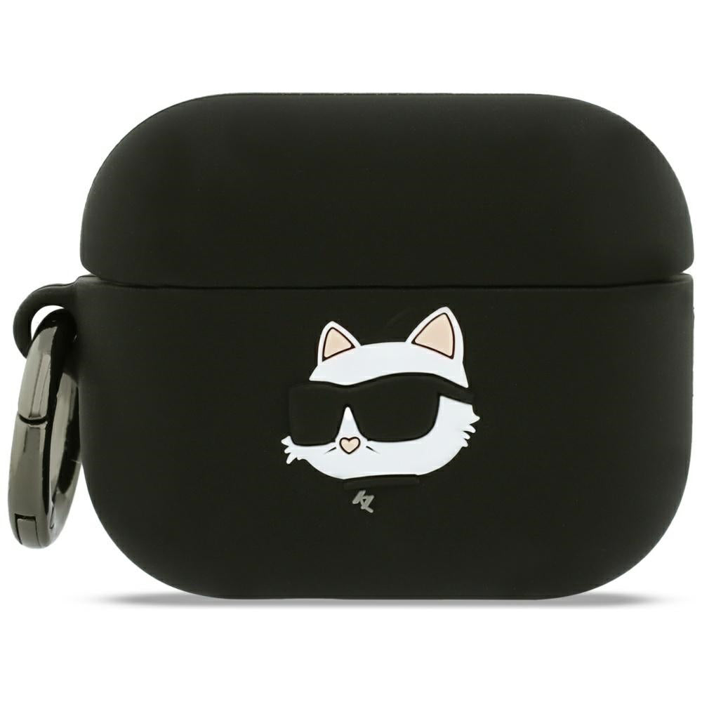 Puzdro Karl Lagerfeld Silicone Choupette's Head 3D pre Apple AirPods Pro 3, Čierne