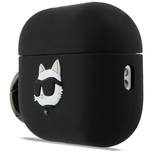 Puzdro Karl Lagerfeld Silicone Choupette's Head 3D pre Apple AirPods Pro 3, Čierne