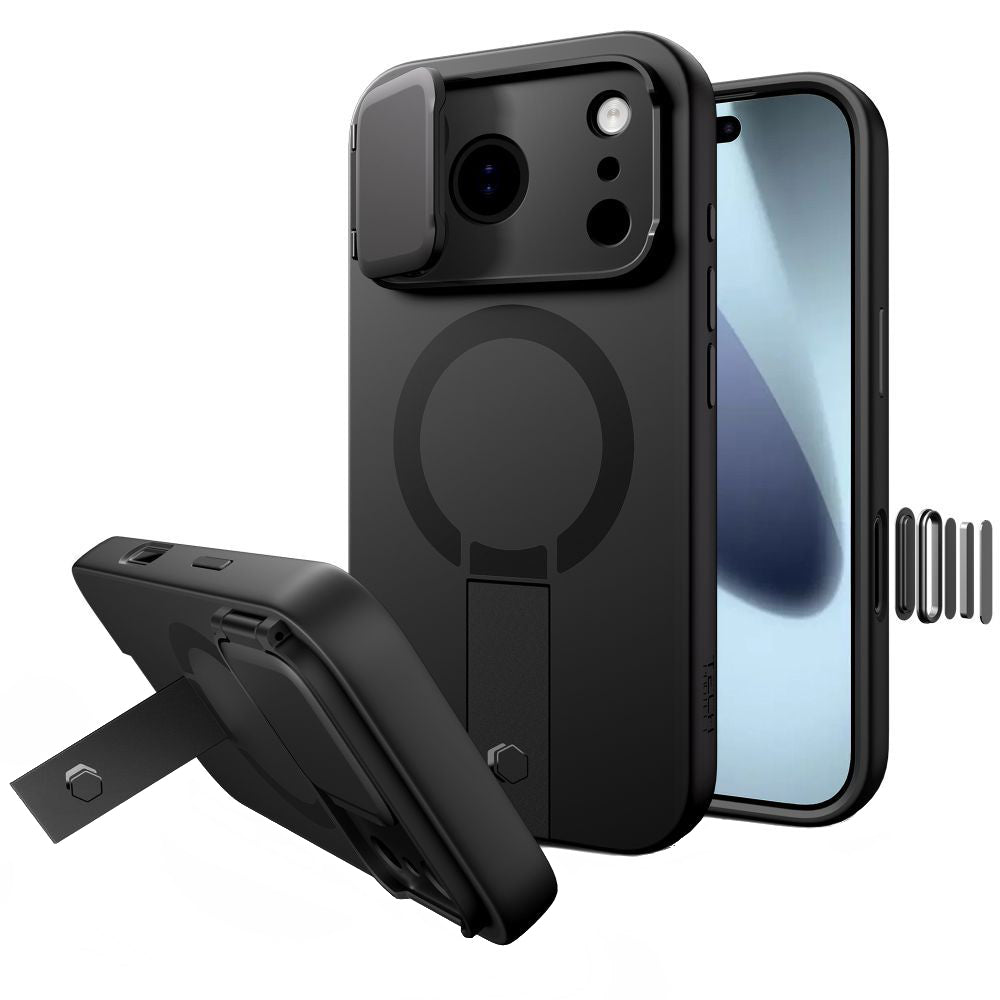Puzdro MagSafe pre Apple iPhone 17 Pro, Tech-Protect, Kevlar Aura, Čierne