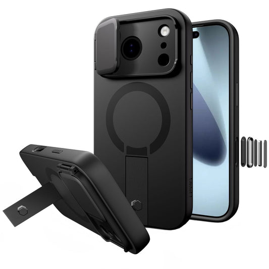 Puzdro MagSafe pre Apple iPhone 17 Pro Max, Tech-Protect, Kevlar Aura, Čierne