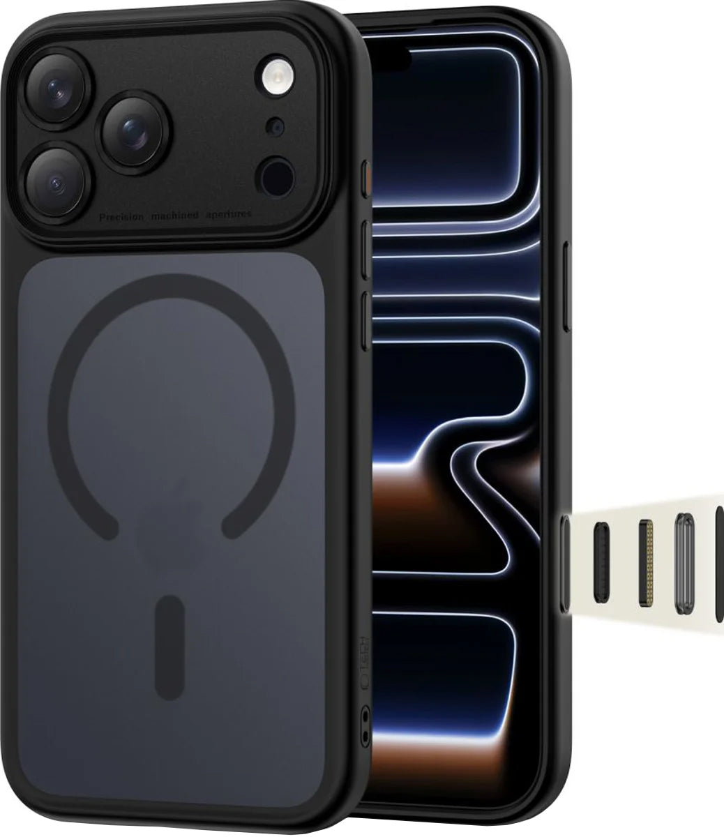 MagSafe puzdro pre Apple iPhone 17 Pro, Tech-Protect, MagPeak, Matná čierna