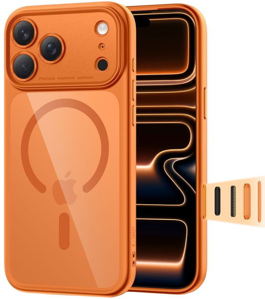 Puzdro MagSafe pre Apple iPhone 17 Pro, Tech-Protect, MagPeak, Oranžové