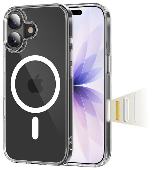 Puzdro MagSafe pre Apple iPhone 17, Tech-Protect, Flexair Hybrid CC, Priehľadné