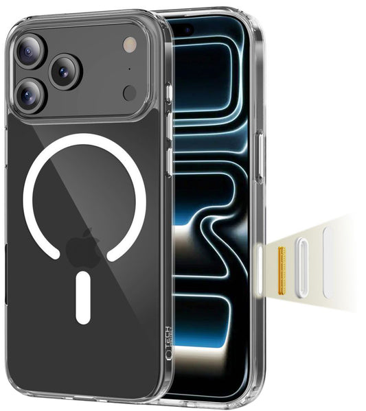Puzdro MagSafe pre Apple iPhone 17 Pro Max, Tech-Protect, Flexair Hybrid CC, Priehľadné