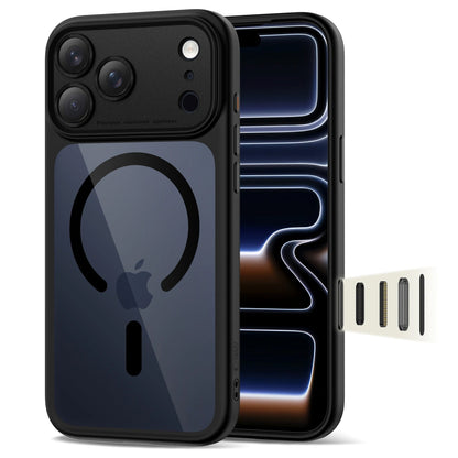 MagSafe puzdro pre Apple iPhone 17 Pro Max, Tech-Protect, MagPeak, Čierne priehľadné